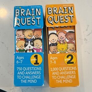 Brain Quest Kids Learning Card Set - Blue and Orange